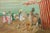 Jacques Deveau (1937-*, France), oil on canvas painting, seaside scene with figures and dog enjoying a day at the beach...