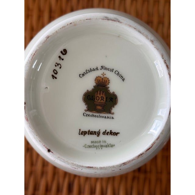 Vintage Carlsbad Fine China, Gloria, Tea Set With Service for 12, Czechoslovakia, C. 1930s For Sale - Image 13 of 13