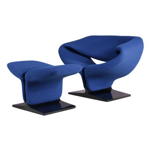 Set of Dutch Ribbon Chair with Ottoman by Pierre Paulin for Artifort, 1970 For Sale