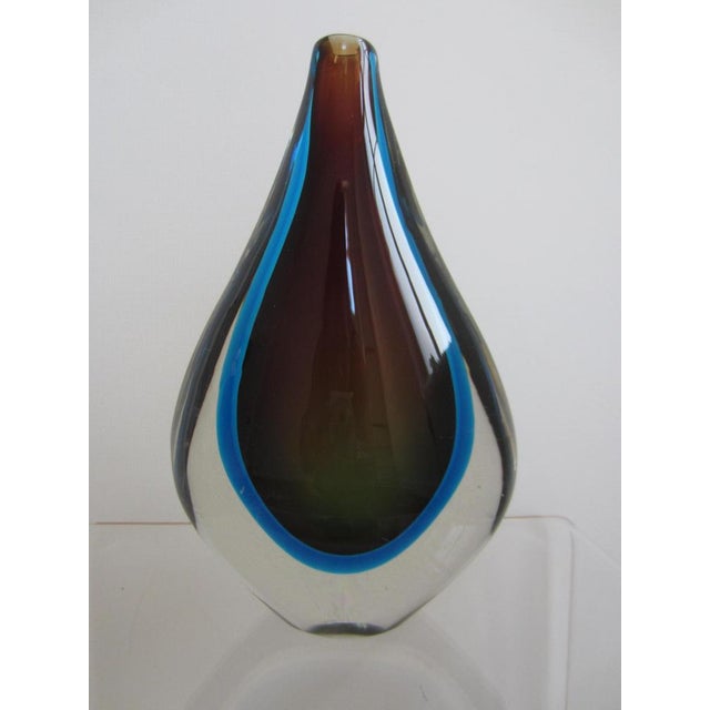 Mid-Century Modern Large Murano Sommerso Vase by Flavio Poli, 1960s For Sale - Image 3 of 9