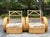 Vintage Coastal Bent Rattan Circle Lounge Chairs - A Pair For Sale In West Palm - Image 6 of 12