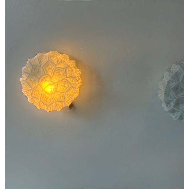 Glass Vintage Opaline Glass Wall Sconces, Sweden, 1960, Set of 2 For Sale - Image 7 of 9