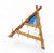 Triangular Wooden Wall Coat Rack with Mirror at the Top, 1960s For Sale - Image 11 of 12
