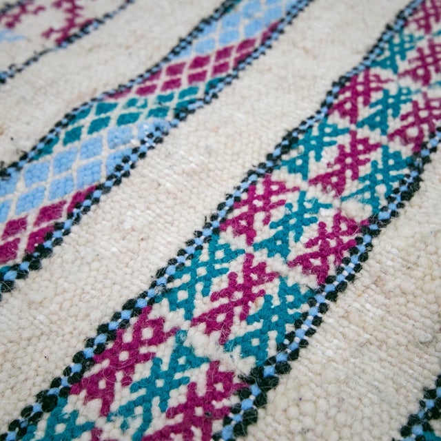 Kilim Bath Rug, Small Moroccan Rug Bathroom Mat, Handmade Gift 2x3.3 Ft For Sale - Image 9 of 11