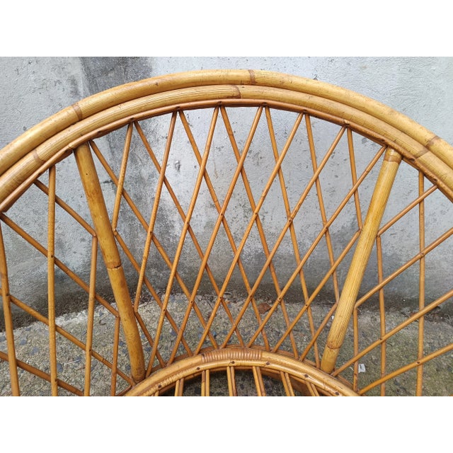 Tan Vintage Rattan Armchairs, 1950s, Set of 3 For Sale - Image 8 of 18