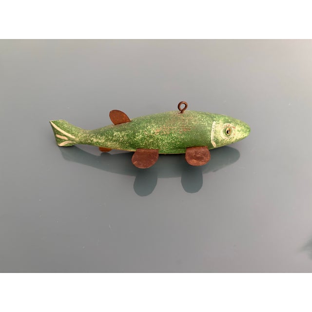 Folk Art Group of Vintage Fish Decoys- Set of 4 For Sale - Image 9 of 10