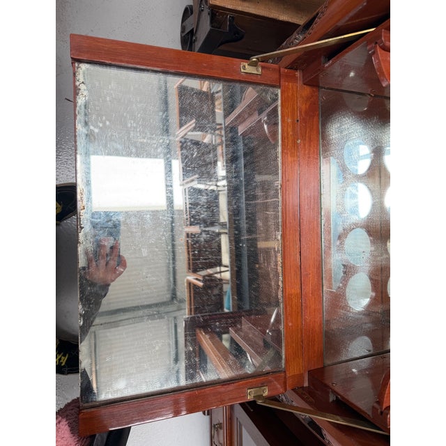 Brown Oriental Hardwood Cocktail Cabinet, 1960s For Sale - Image 8 of 15