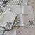1930s Art Deco Linen Tablecloth 32" X 33" , 10 Napkins C1930 Cream With Gray Trim Pristine For Sale - Image 5 of 18