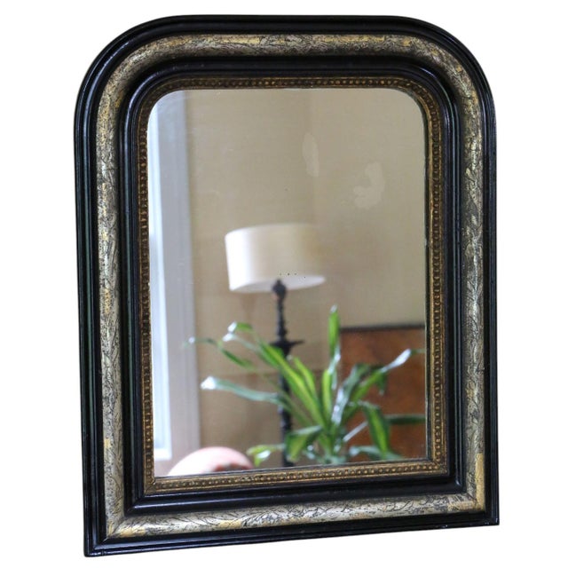 Antique Ebonised and Gilt Overmantel Wall Mirror For Sale - Image 6 of 6