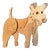 Large Wooden Dog Sculpture from Fausto Sangiovanni, Orvieto, Italy, 1975 For Sale