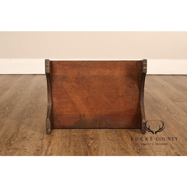 Antique Arts And Crafts Book Trough Magazine Stand For Sale - Image 10 of 18