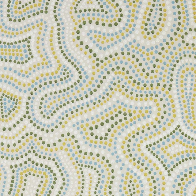Harlequin Sunstone Wallpaper in Celestial/FigLeaf/Nectar - a Sample For Sale