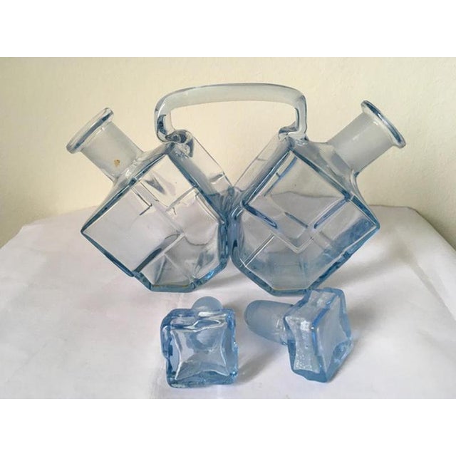 Italian Postmodern Blue Murano Glass Cruet, 1960s For Sale - Image 14 of 18