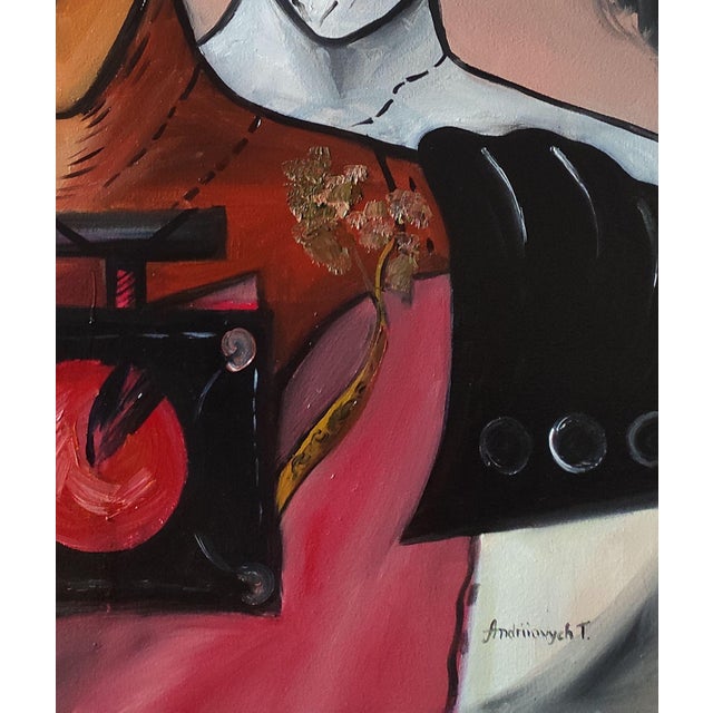 Tetiana Andriyovych Soulful Resilience in Portraiture Original Oil Painting For Sale - Image 4 of 7