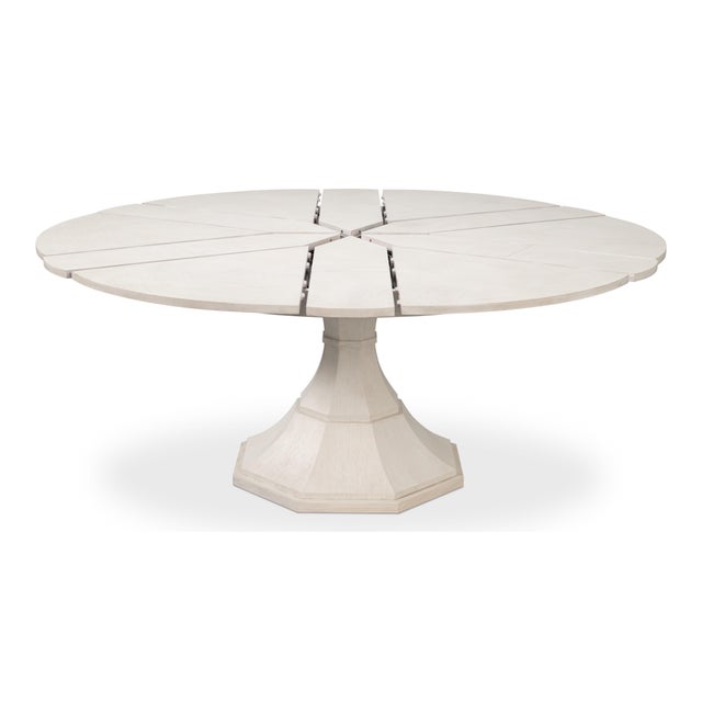 Coastal White Oak Expanding Dining Table - 85 1/2" For Sale - Image 3 of 11