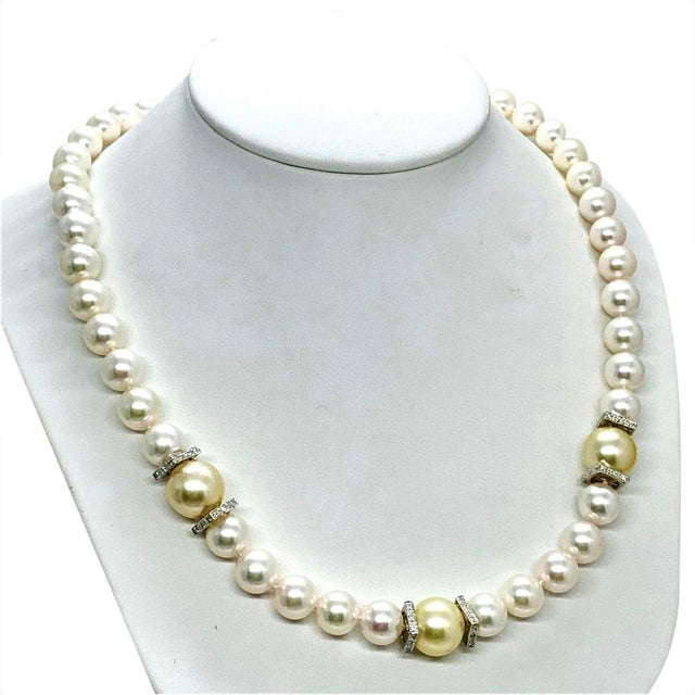 South Sea Akoya Pearl Necklace 14k Gold Certified For Sale In New York - Image 6 of 9