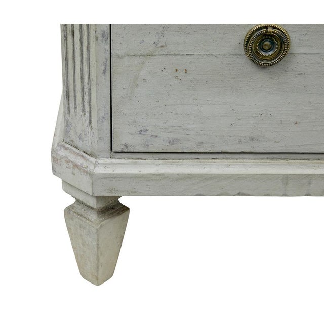 Gray Antique Swedish Painted Chest of Drawers, 1880, Set of 2 For Sale - Image 8 of 11