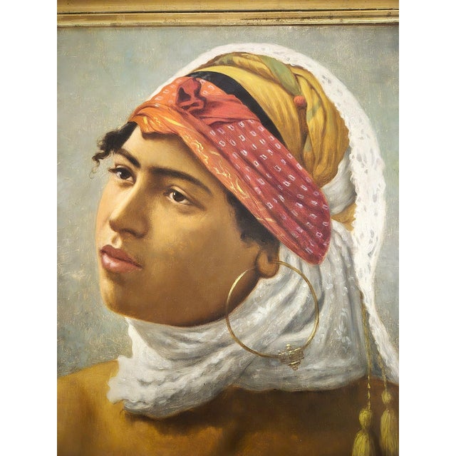 1920s Luis Anglada Pinto, Nude Young Oriental Woman, 1920s, Oil Painting on Canvas, Framed For Sale - Image 5 of 9
