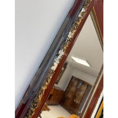 Biedermeier Wall Mirror in Walnut For Sale - Image 14 of 15