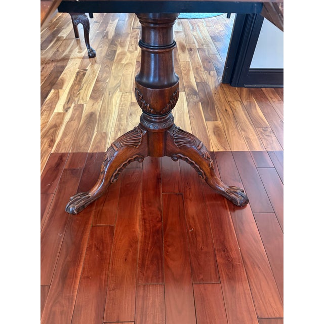 Late 20th Century Chippendale Mahogany Dining Table For Sale - Image 4 of 12