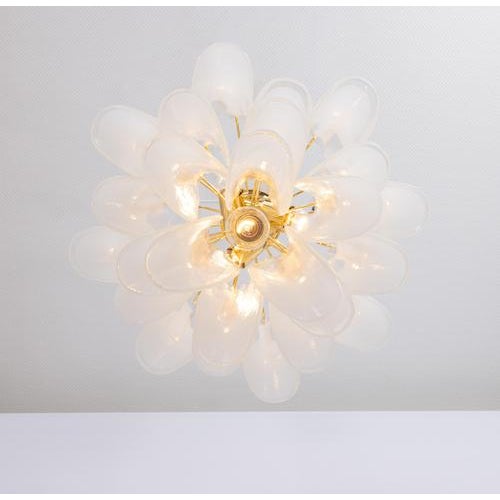 Large Murano Glass Petals Chandelier, Italy, 1980s For Sale - Image 11 of 18