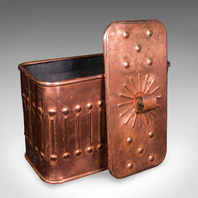 This is a vintage dairyman’s cooler. An English, copper milk or ice cream cool box, dating to the mid 20th century, circa...