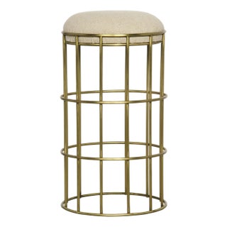 NOIR Ryley Counter Stool, Iron with Brass Finish For Sale