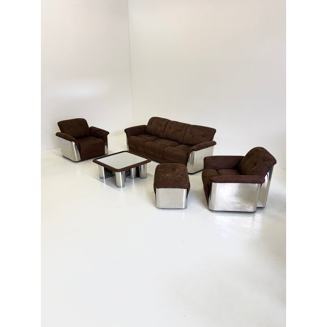Metal Space Age Armchairs by Gian Pietro Arosio, 1970s For Sale - Image 7 of 15
