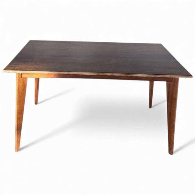 Brown Mid-Century Walnut and Teak Plank Dining Table from Morris of Glasgow, 1960s For Sale - Image 8 of 10