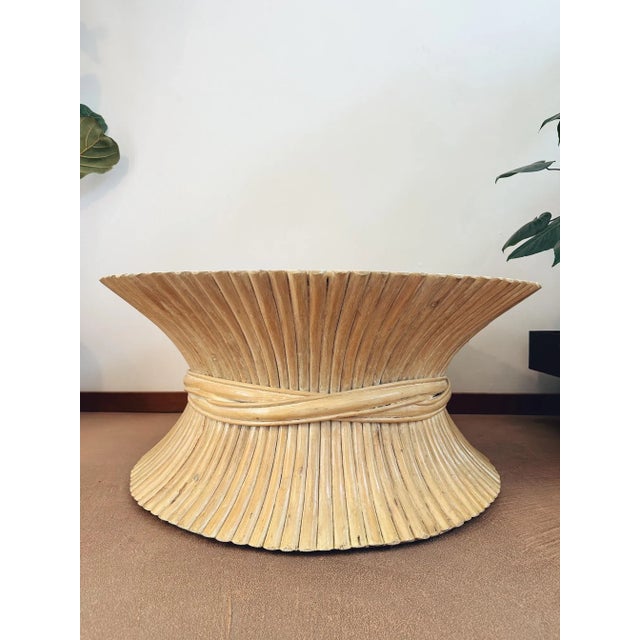 'Sheaf of Wheat' Low Table Attributed to McGuire For Sale - Image 9 of 12