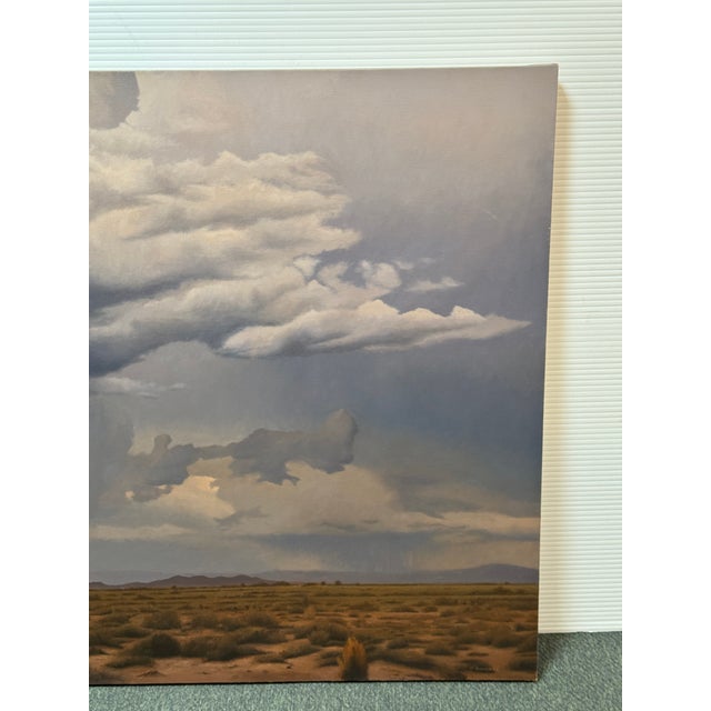 David Gordinier's Brewing Storm Original Oil on Canvas Painting, Signed For Sale - Image 11 of 12