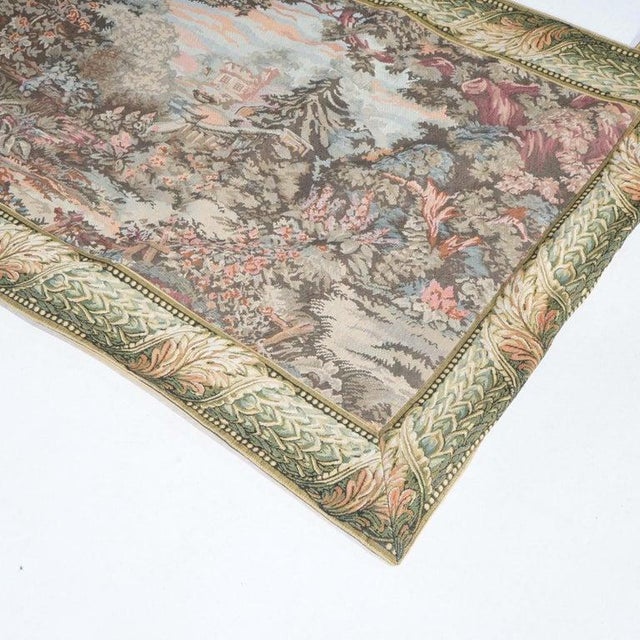 Contemporary Greco-Roman Scenic Courtyard Wall Tapestry With Figures 20thC For Sale - Image 6 of 7