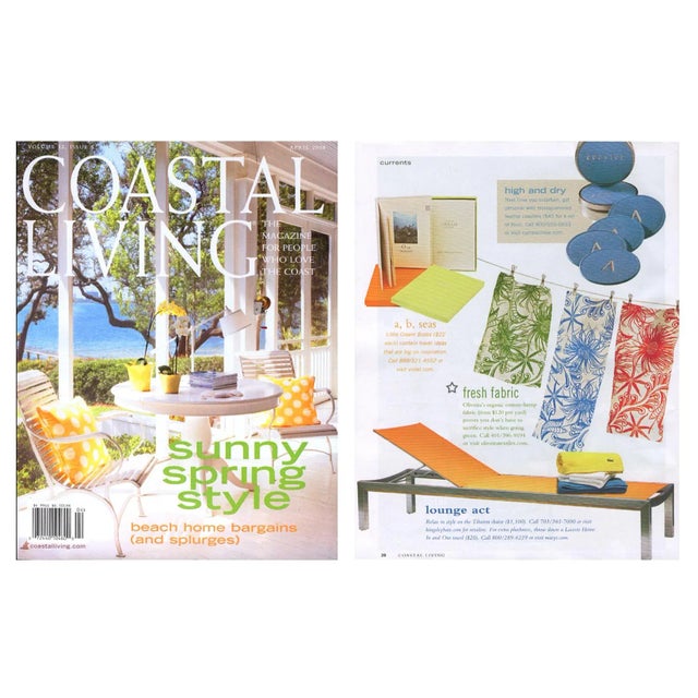 “Wavelength” Verde - Sustainably Handprinted on Hemp/Cotton Twill 22” Pillow For Sale In Monterey, CA - Image 6 of 11