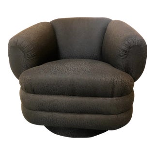 Postmodern Vintage Swivel Chair Vladimir Kagan Style For Sale