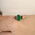 American 14k Solid Gold Emerald Ruby Past Present Future Ring Size 6 For Sale - Image 3 of 15