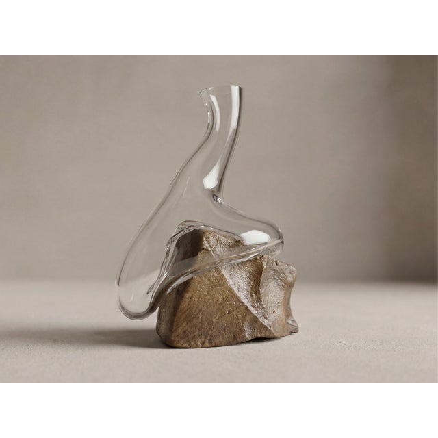 2020s Sculptural Natural Stone Crystal Vase – Architectural Art Piece (Limited Edition) For Sale - Image 5 of 7