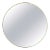 Mid-Century Modern-Style Round Gilt Wall Mirror - Clear For Sale