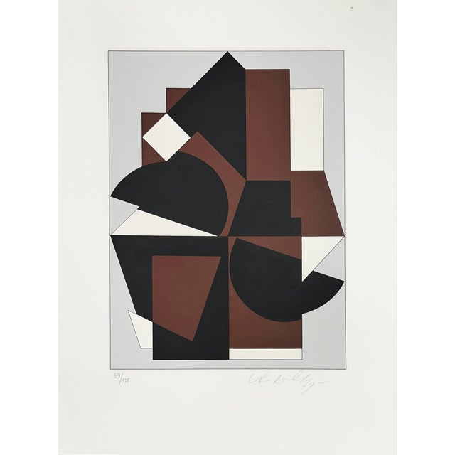 Victor Vasarely, Abstract Composition, 1973, Silk-Screen For Sale