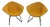 Vintage Harry Bertoia for Knoll Diamond Chairs in Original Mustard Upholstery — Pair For Sale