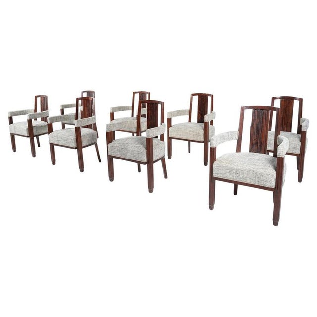 Art Deco Style Armchairs, Set of 8 For Sale - Image 11 of 11