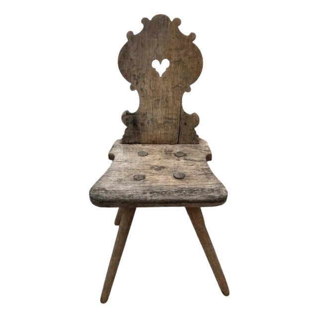Late 18th Century European Alpine "Stabelle" Chair For Sale