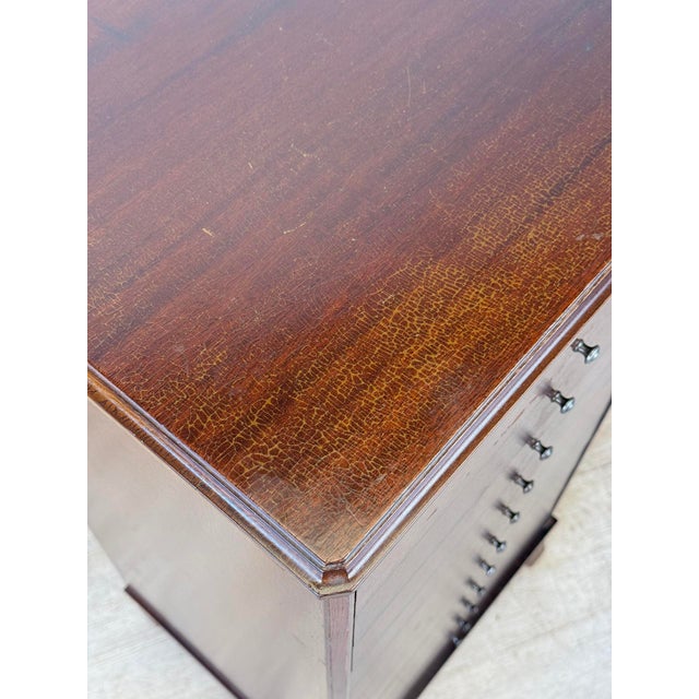 Antique Traditional Mahogany 11-Drawer Sheet Music File Cabinet For Sale - Image 12 of 13