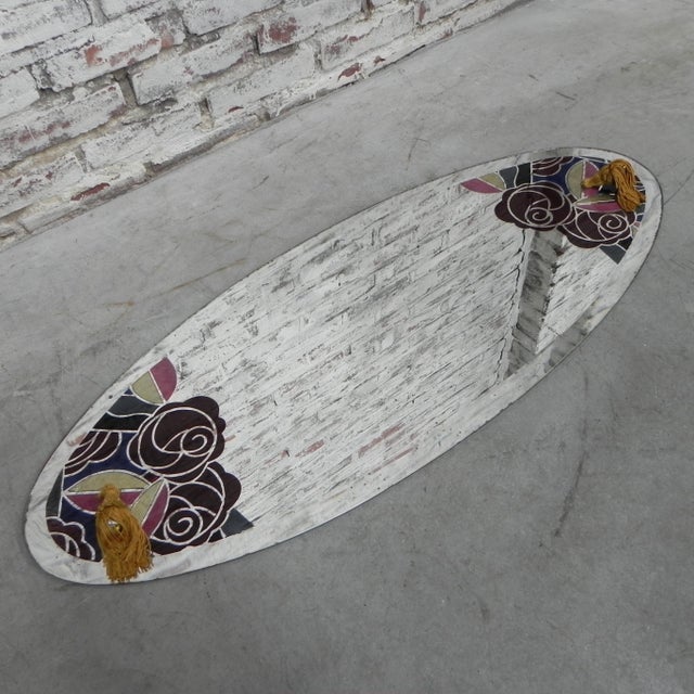 Art Deco Oval Mirror, 1920s For Sale - Image 10 of 11