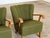 Scandinavian Modern Lounge Chairs in Green Wool, 1940s, Set of 2 For Sale - Image 4 of 10