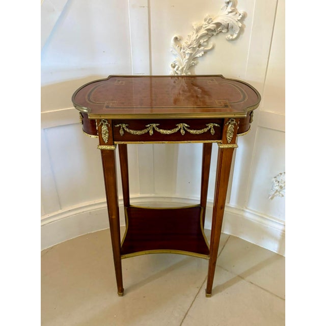 Antique Edwardian Mahogany and Ormolu Mounted Lamp Table, 1900s For Sale - Image 13 of 13