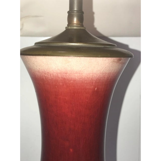 19th Century Chinese Oxblood Langyao-Red Vase Mounted as Lamp For Sale - Image 4 of 11