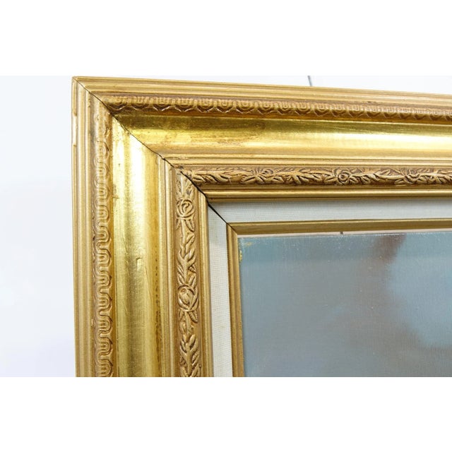 Folk Art 1960s European School Oil on Canvas Signed Original For Sale - Image 3 of 8