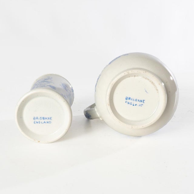 19th Century Victorian Blue and White Chamber Set - Set of 5 For Sale - Image 18 of 18