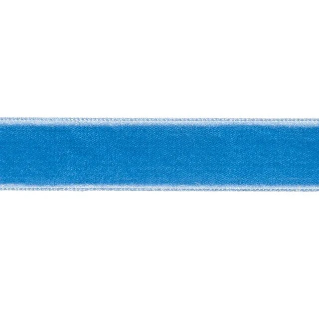 Transitional Sample - Schumacher Velvet Tape Medium in Cadet For Sale - Image 3 of 3