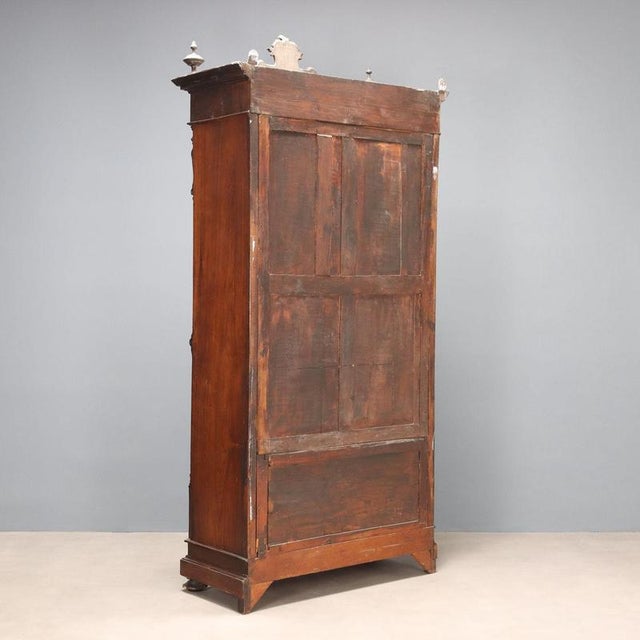 Antique Wardrobe in Violet Wood Veneer, Italy, 19th Century For Sale - Image 12 of 13